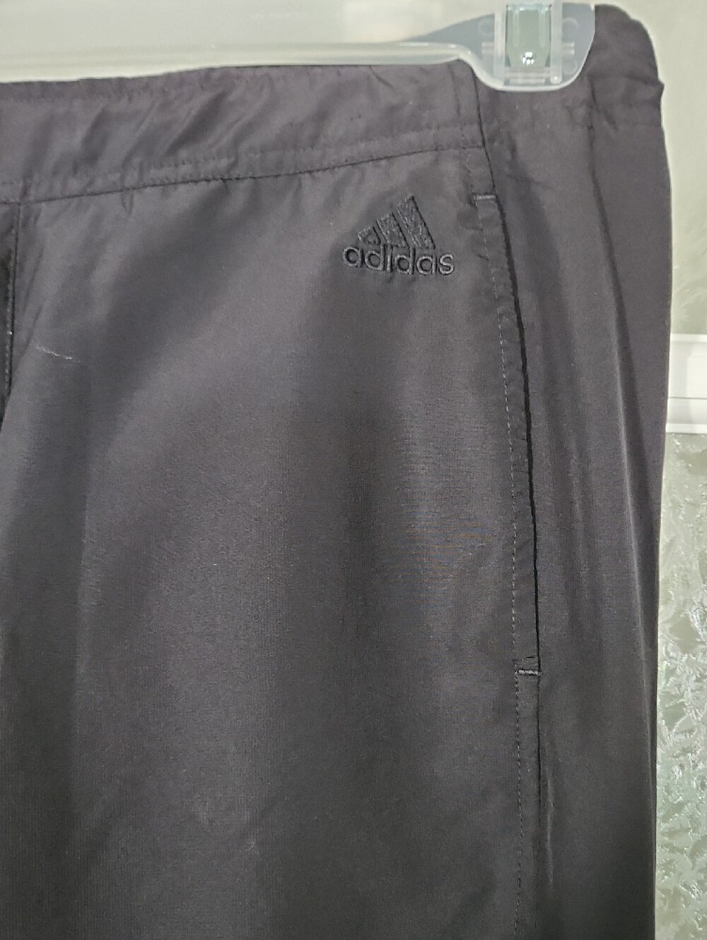 Adidas Black Women's Track Pants with Side Stripes